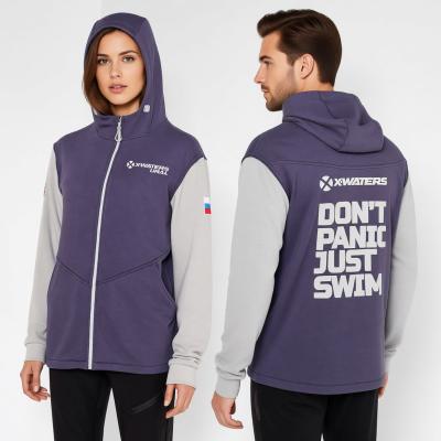 Толстовка X-WATERS на молнии синяясерая (13)