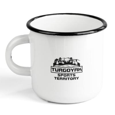 Кружка эмалированная 250мл белая Turgoyak sports territory