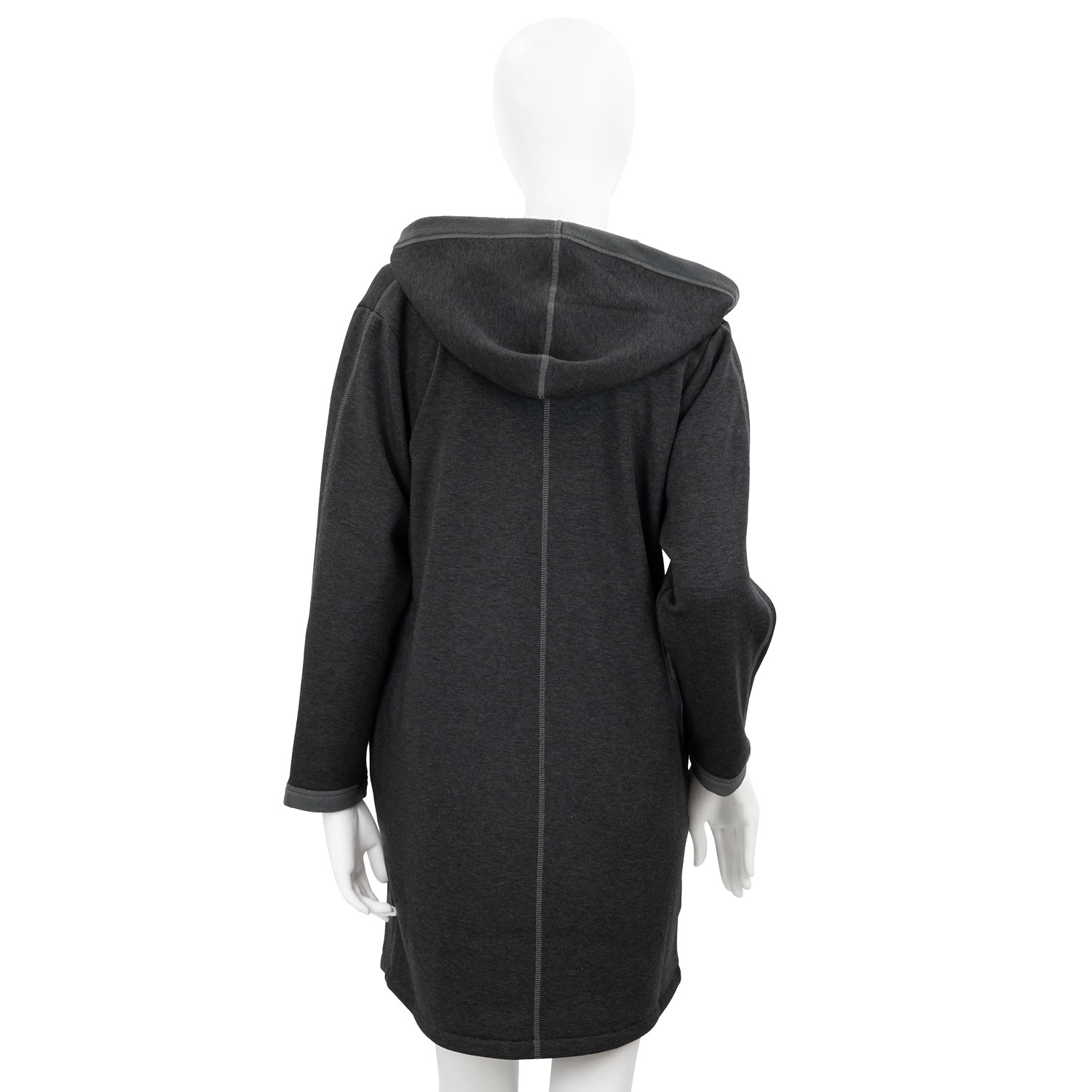 Толстовка темно-серая удлиненная на меху Тургояк (3)