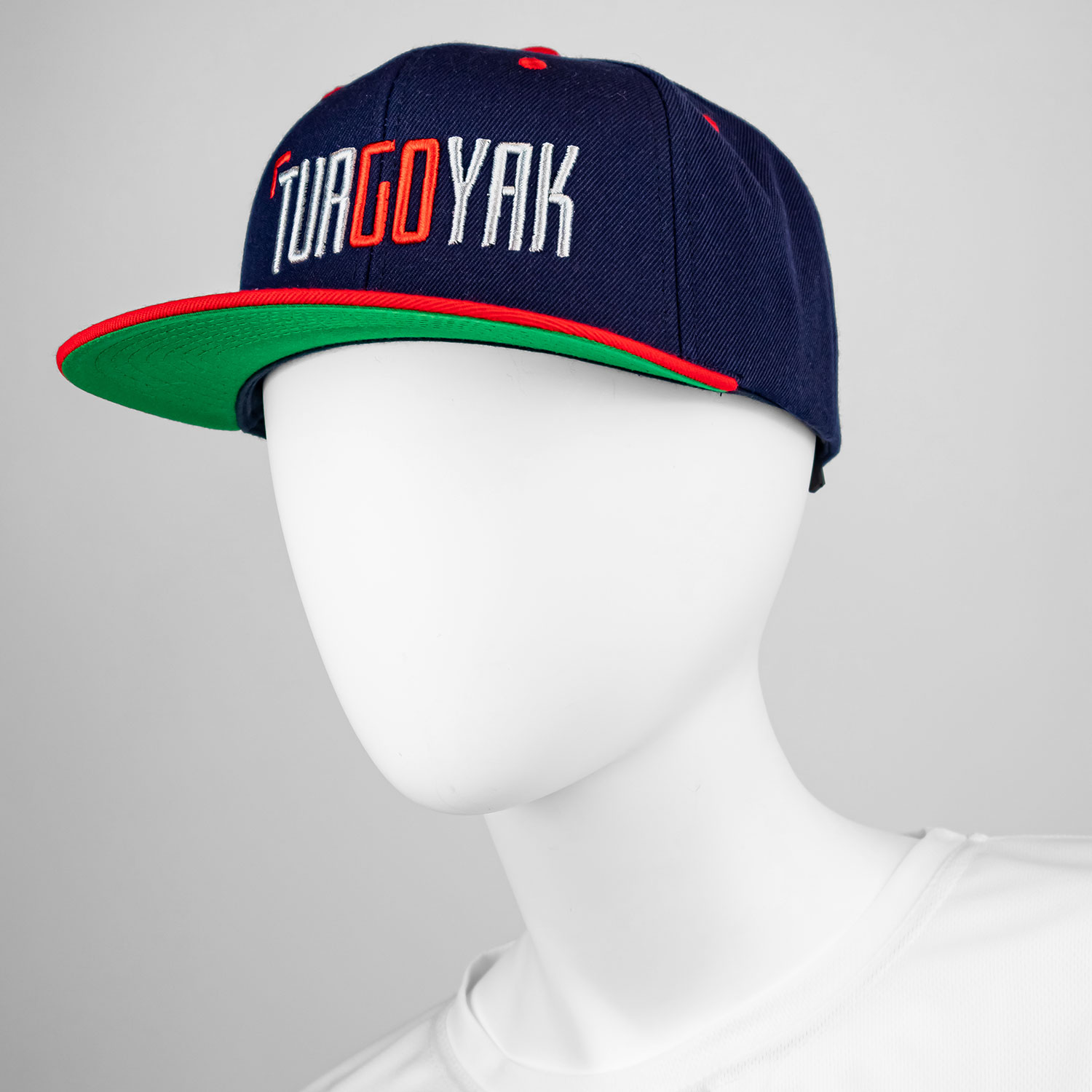 Бейсболка TURGOYAK прямой козырек (цв. синийкрасный) (1)