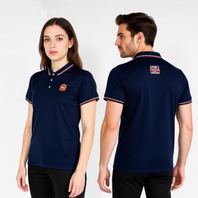 Футболка поло с гербом синяя TST