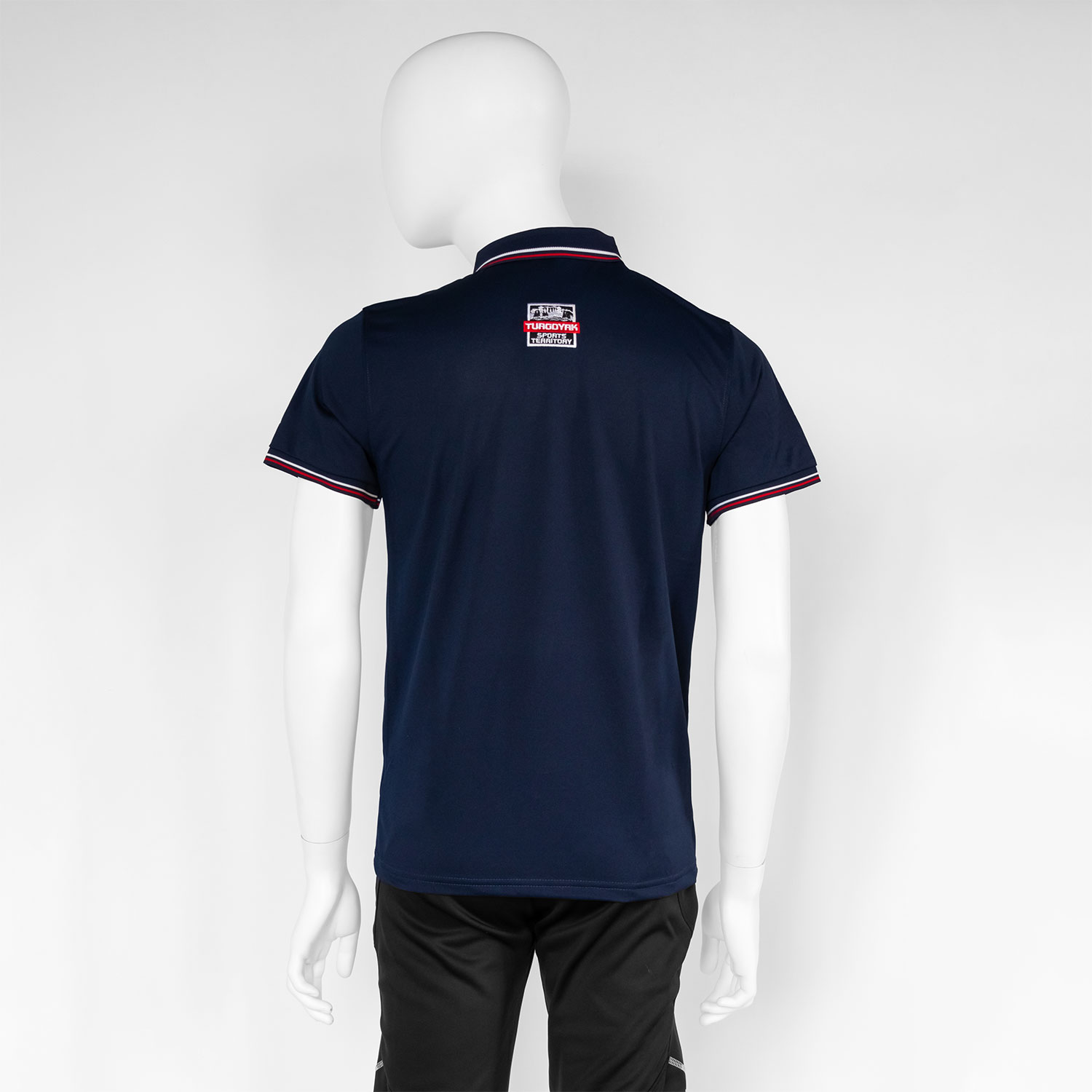 Футболка поло с гербом синяя TST (7)