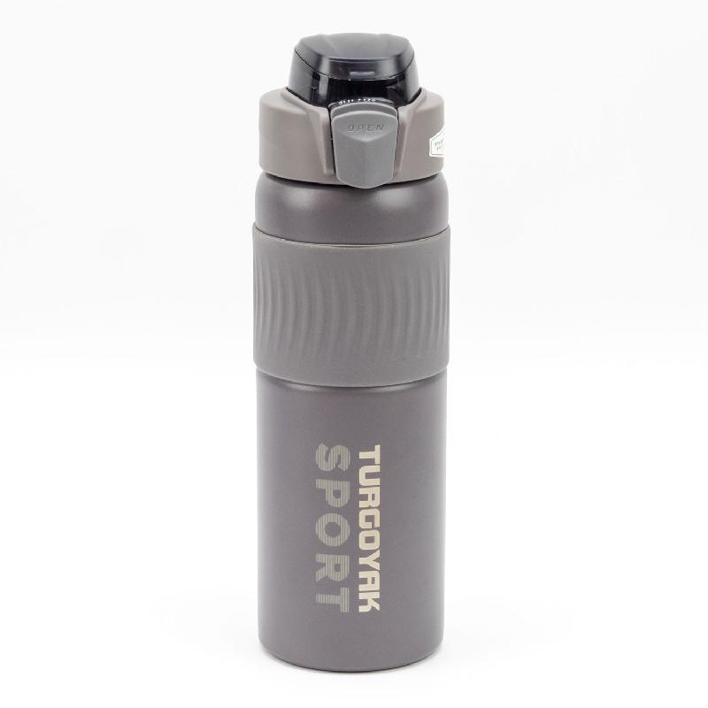 Бутылка для воды TURGOYAK SPORT 580мл металл (серый)