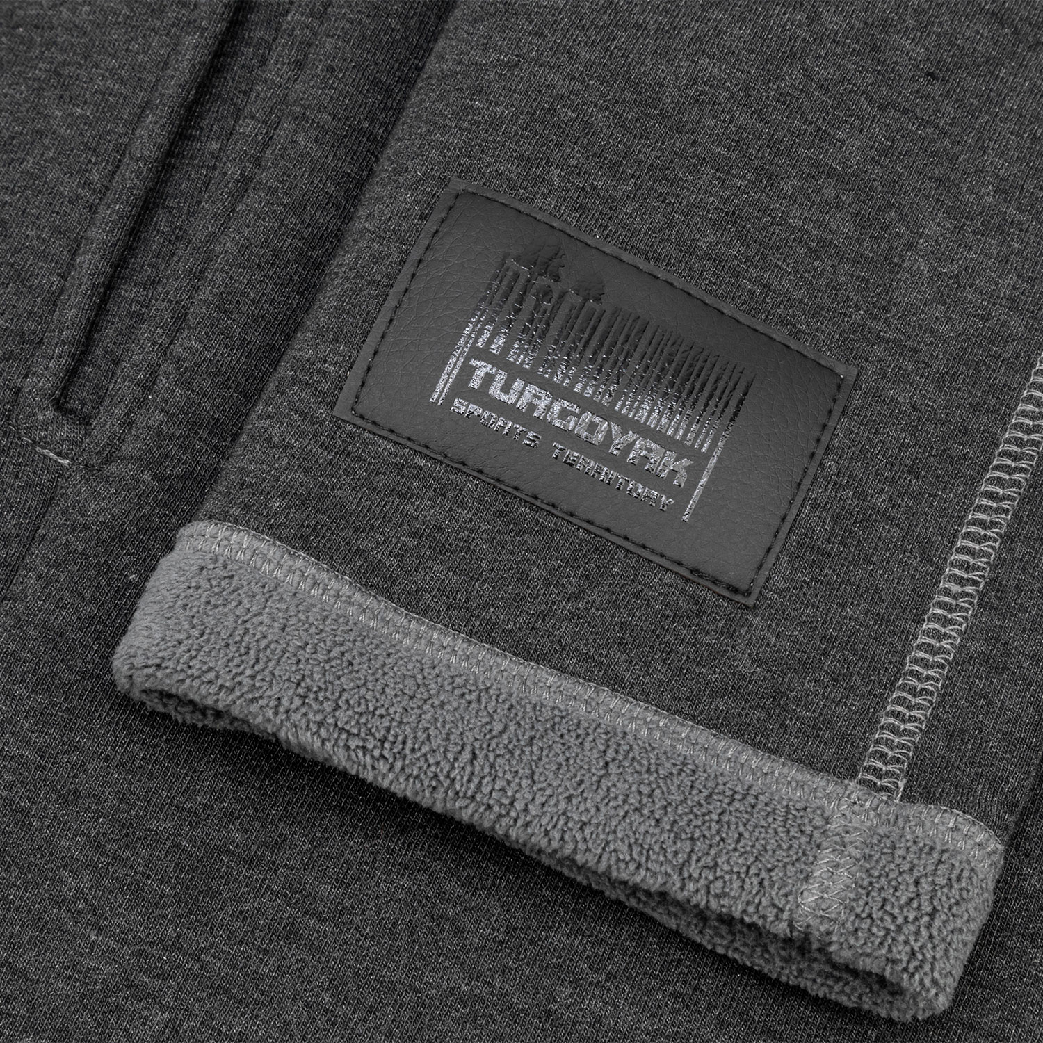 Толстовка темно-серая удлиненная на меху Тургояк (2)