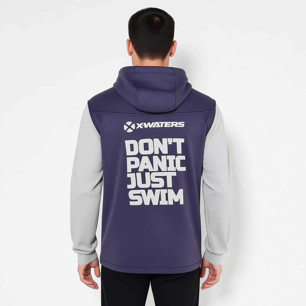 Толстовка X-WATERS на молнии синяясерая (1)